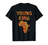 Cool African Kente Art Men Boys Kids African American Print T-Shirt