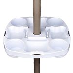 Myard MP UTD13 Umbrella Table Tray 15 Inches for Beach, Patio, Garden, Swimming Pool with 4 Drink Holder, 4 Snack Compartments, 4 Sunglasses Holes, 4 Phone Slots