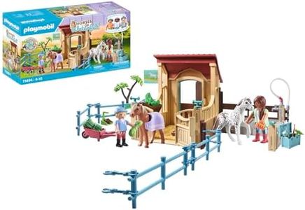 PLAYMOBIL Horses of Waterfall 71494 Establo, emocionantes Aventuras de equitación en el Rancho de Waterfall, Completo con Diversos Accesorios, detallados Juguetes para niños a Partir de 4 años