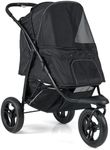 COSTWAY Dog Stroller, 3 Wheels Fold