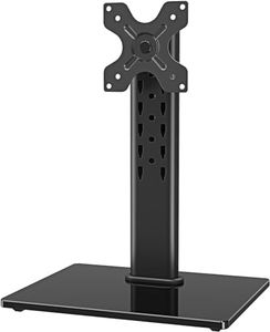 MOUNTUP Monitor Stand for Desk, Freestanding Monitor Mount Fits 13-32 inch Screen up to 17.6 lbs, Screen Stand with Swivel, Height, Rotation Adjustment, VESA Mount 100 x 100mm, 75 x 75mm