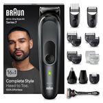 Braun All-in-One Style Kit Series 7 MGK7470, 16-in-1 Kit for Beard, Hair, Manscaping & More, Black, 1 Count