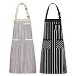 NLUS 2 Pack Kitchen Cooking Aprons,