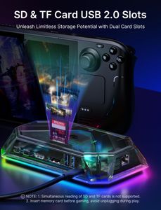 JSAUX 12-in-1 RGB Docking Station for Steam Deck – Multiport USB-C Hub