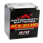 Antigravity ATX30-HD Heavy Duty Lithium Motorcycle and Powersport Battery 24Ah, Group 30, Most Power in Class UTV, Lawn Mower, Generator Battery - Honda, Yamaha, Kawasaki, Victory, Indian, Harley