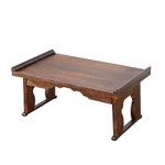 GZQWDC Japanese Floor Table,Small Coffee Table & Tea Table, Altar Table for Meditation,Low Table for Sitting on The Floor,Wood Bed Table Trays with Foldable Legs,Bed Laptop Desk