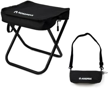 NORDPEAK Compact Foldable Stool with Shoulder Strap, Heavy Duty 350lbs Support, Lightweight Portable Seat Gift for Camping, Outdoors, Concerts, Commute