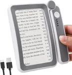 Rechargeable Magnifying Glass for Reading – 4X LED Lighted Large Rectangular Book Magnifier, Lightweight Handheld Magnifying Glass for Reading Books, Small Print & Low Vision, Perfect for Seniors