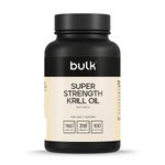 Bulk Super Strength Krill Oil Softgels, 590 mg, Pack of 180, 90 Servings, Packaging May Vary