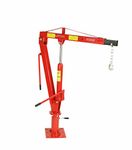 Dragway Tools 2000 LBS Swivel Base Hydraulic Engine Hoist Foldable Davit Crane fits Pickup Truck with Removable Base