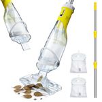 InoKraft Cordless Pool Vacuum Cleaner, Rechargeable, Handheld Pool Vacuum for Above Ground and Inground Pools, Transparent Head, 59” Extendable Pole, for Leaves, Debris, Shallow Steps, Yellow
