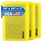 RAYAIR SUPPLY 16x20 MicroPower Guard Air Cleaner Replacement Filter Pads (3 Pack) YELLOW