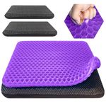 Gel Seat Cushion for Long Sitting with Non-Slip Cover,Soft & Breathable,Chair Cushion,Car seat Cushion,Office seat Cushion,Seat Cushion for Desk Chair,Wheelchair Cushion (Purple)