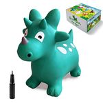 HotMax Bouncy Horse, Inflatable Bouncy Animals Hopper for Toddlers, Ride on Jumping Toys for kids, Girl or Boy Birthday Gift (triceratops)