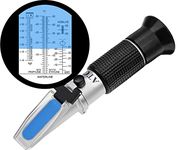 4-in-1 Antifreeze Refractometer -50 ℃ -0 ℃ Ethylene Glycol, -50 ℃ -0 ℃ Propylene Glycol, for Automotive Cooling Water. AdBlue, Windshield Washer Fluid, Battery Fluid and DEF, by Hamh Optics&Tools