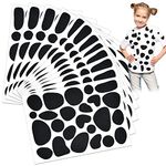 Coopay 12 Sheets Black Adhesive Felt Circles Felt Pads Spotty Dog Style 288 Pieces Irregular Shape Dots Felt for Halloween DIY Sewing Projects Costume