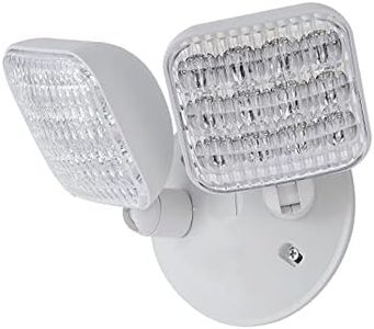 CM MZY Emergency Remote Head Lighting, Double Head Emergency Light, UL Listed, Multi Voltage 3.6 to 24 Volt Input, 2 by 3 Watts, 2 by 180 Lumen, Square，1 Pack