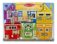 Melissa & Doug 19540 Lock and Latch Board Developmental Toy Motor Skills 3+ Gift for Boy or Girl, Black