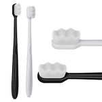 WLLHYF 2 PCS Extra Soft Micro Nano Toothbrush for Sensitive Gums, Soft Toothbrush with 10000 Soft Bristles Sterile Fiber Adult Toothbrush Painless Brushing for Teeth Oral Gum Recession