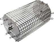 OneGrill Performer Series Universal Fit Grill Rotisserie Spit Rod Basket; Tumble & Flat Basket In One.(Fits 1/2 Hexagon & 3/8 Square Spits)