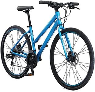 Schwinn Volare 1200 Flat Bar Hybrid Sports Road Bike, Men and Women, 21-Speed, 700c Wheels, 17-Inch Aluminum Frame, Disc Brakes, Blue