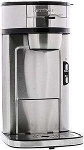 Hamilton Beach The Scoop Single Serve Coffee Maker & Fast Grounds Brewer, Brews in Minutes, 8-14oz. Cups, Stainless Steel