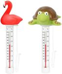 XY-WQ 2 Pack Floating Pool Thermometer, Large Size Easy Read for Water Temperature with String for Outdoor and Indoor Swimming Pools and Spas