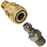 PCP Airforce Paintball Stainless Steel Double End Male Plug with Quick Disconnect M10 Female Coupler Connector and Other Hose Combination (Type 10)