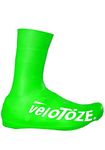 veloToze Tall Shoe Cover 2.0 - Covers Road Cycling Shoes - Water-Proof, Windproof Overshoes for Bike Rides in Spring, Fall, Winter Rainy, Cold Weather - Bright Colors Make Road Biking Trips Safer