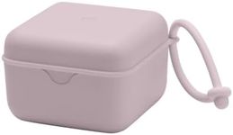 BIBS Pacifier Box with Strap. Soother Holder and Steriliser case. 100% BPA Free Food-Grade Material. Made in Denmark., Dusky Lilac, Modern