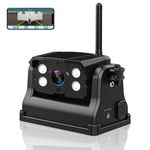 Magnetic Wireless Backup Camera - LASTBUS Rechargeable Magnetic 2.4Ghz WiFi Backup Camera for Easy Hitching Gooseneck Horse Boat Travel Trailer Fifth Wheels RV Camper for iPhone iPad Android