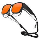 Goiteia Amber Orange Blue Light Blocking Fit over Large-Framed Glasses for Women Men,Blue Blocker Computer Glasses for Insomnia/Migraine/Light Sensitivity