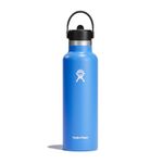 Hydro Flask - Water Bottle 621 ml (21 oz) - Vacuum Insulated Stainless Steel Water Bottle with Flex Straw Cap - BPA-Free - Standard Mouth - Cascade