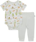 Burt's Bees Baby baby-boys Bodysuit and Pant Set, 100% Organic Cotton, Country Critters, 24 Months