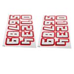 2 Sets Helmet Number Stickers for Hockey Helmet Self- Helmet Stickers Football Helmet Numbers Number of Lacrosse Helmet Sports Accessories Multifunction Reflective Post