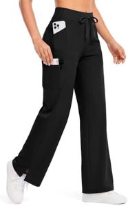 SOLUNSO Wide Leg Stretch Yoga Scrub Pants for Women Workwear with 5 Pockets