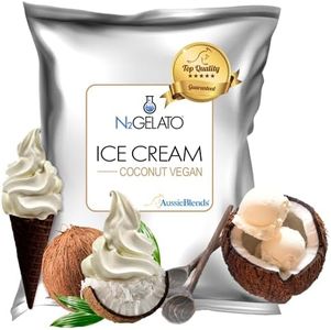 AussieBlends Coconut Vegan Ice Cream Mix For Soft Serve Ice Cream, Gelato, Rolled Ice Cream, Liquid Nitrogen Ice Cream Base & More, Plant-Based, 1-Pack, Imported