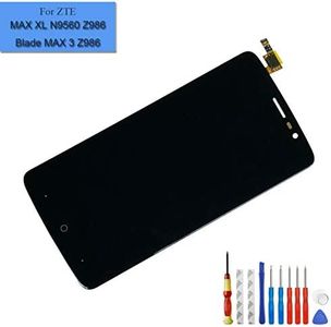 New Replacement LCD Compatible with ZTE MAX XL N9560 Z986 / Max Blue Z986DL 4G LTE-A/Blade Max 3 Z986U 6.0" Touch Screen Display Digitizer Full Assembly Parts + Adhesive + Tools