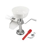 Weston Food Strainer and Sauce Maker for Tomatoes, Apples, Fresh Fruits and Vegetables, 1 Gallon Hopper, Dual-Mount Suction Base and C-Clamp, White, 07-0801