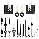 AUXSOUL 25PCS Clock Mechanism Kit Clock Movement Parts Replacement Repair Tools Silent Sweep Custom Clock Quartz Wall Clocks Motor Mechanisms Long Shaft Complete Kit