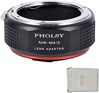 PHOLSY Lens Mount Adapter Nikon F to MFT Compatible with Nikon F (AI AIS AF AF-I AFS) Lens to Micro Four Thirds (M4/3 Micro 4/3) Camera Body Compatible with Olympus Panasonic Lumix Cameras F to M4/3