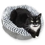 Pet Craft Supply Soho Round Cat Bed for Indoor Cats, Ultra Soft Plush, Memory Foam, Machine Washable, Calming Cat Bed