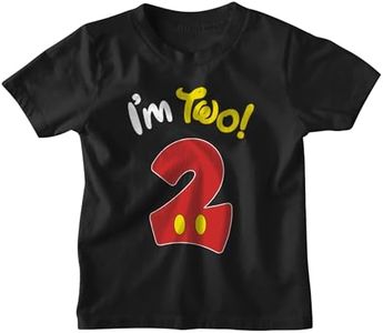 Luke and Lulu 2nd Birthday Boy Shirt Toddler I'm Two Black Tee Two Year Old Birthday Outfit Black Yellow 2T