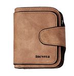 INOVERA (LABEL) Faux Leather Tri-fold Fashion Card Coin Small Clutch Wallet For Women (KK29) - Brown