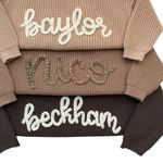 Personalized Baby Name Sweater Hand Embroidered Knit Name Sweater for Kids Custom Knit Infant Jumper Newborn Gift handmade sweater