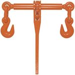 Ben-Mor Chain Binder with Swivel Hooks – Flatbed Load Securement Tie Down Binders for G30 Tiedown Chains - Ratchet Load Binder for Trucks, Trailers with 6,600 lbs Working Load Limit (Orange)