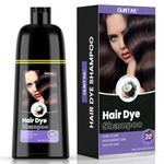 Dark Brown Hair Dye Shampoo 3 in 1,Hair Dye Shampoo for Gray Hair Coverage-Gentle Formula,Hair Color Shampoo for Grey Hair,Herbal Ingredient,Dark Brown in Twenty Minutes(Dark Brown,16.9 Fl Oz)