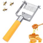 ZONSUSE Honey Uncapping Fork, Stainless Steel Beekeeping Fork with Handle, Honeycomb Scraper for Harvesting Extracting Honey, Beekeeping Equipment Tool, Perfect Bee Hive Tool for Beekeepers (A)