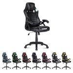 BraZen Puma PC Chair Gaming Chair for Adults Office Chair Computer Chairs Gaming Chairs for Adults Adult Gaming Chair Video Game Chairs - Black Grey