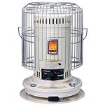 Sengoku HeatMate Efficient 23,500 BTU Portable Convection Kerosene Personal Space Heater for 1,000 Square Feet of Indoor or Outdoor Use, White